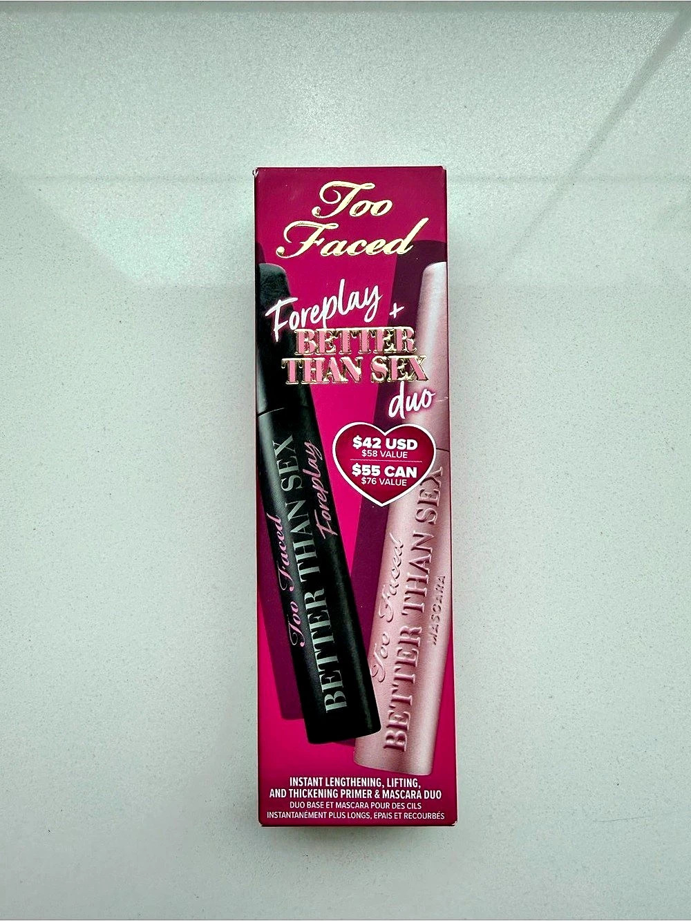 Too Faced Better Than Sex Foreplay + Better Than Sex Mascara Duo Mascara Duo NWT